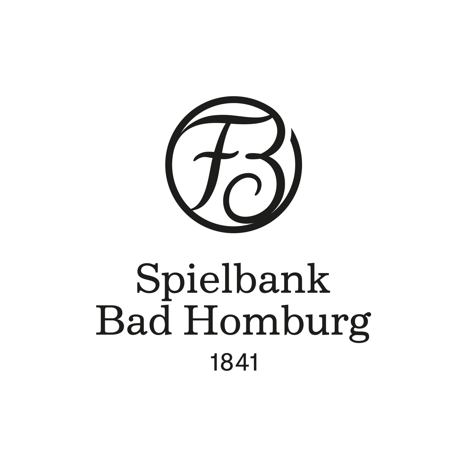 Logo der Spielbank Bad Homburg, Partner der Namibian Wildlife Foundation (NWF), die eine Giraffenpatenschaft übernommen und eine Giraffe adoptiert haben, um Naturschutzprojekte in Namibia zu unterstützen.